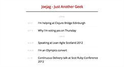 Desktop Screenshot of joejag.com